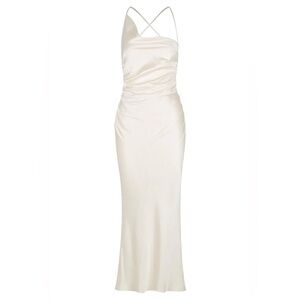 Shona Joy  La lune Cream midi Dress